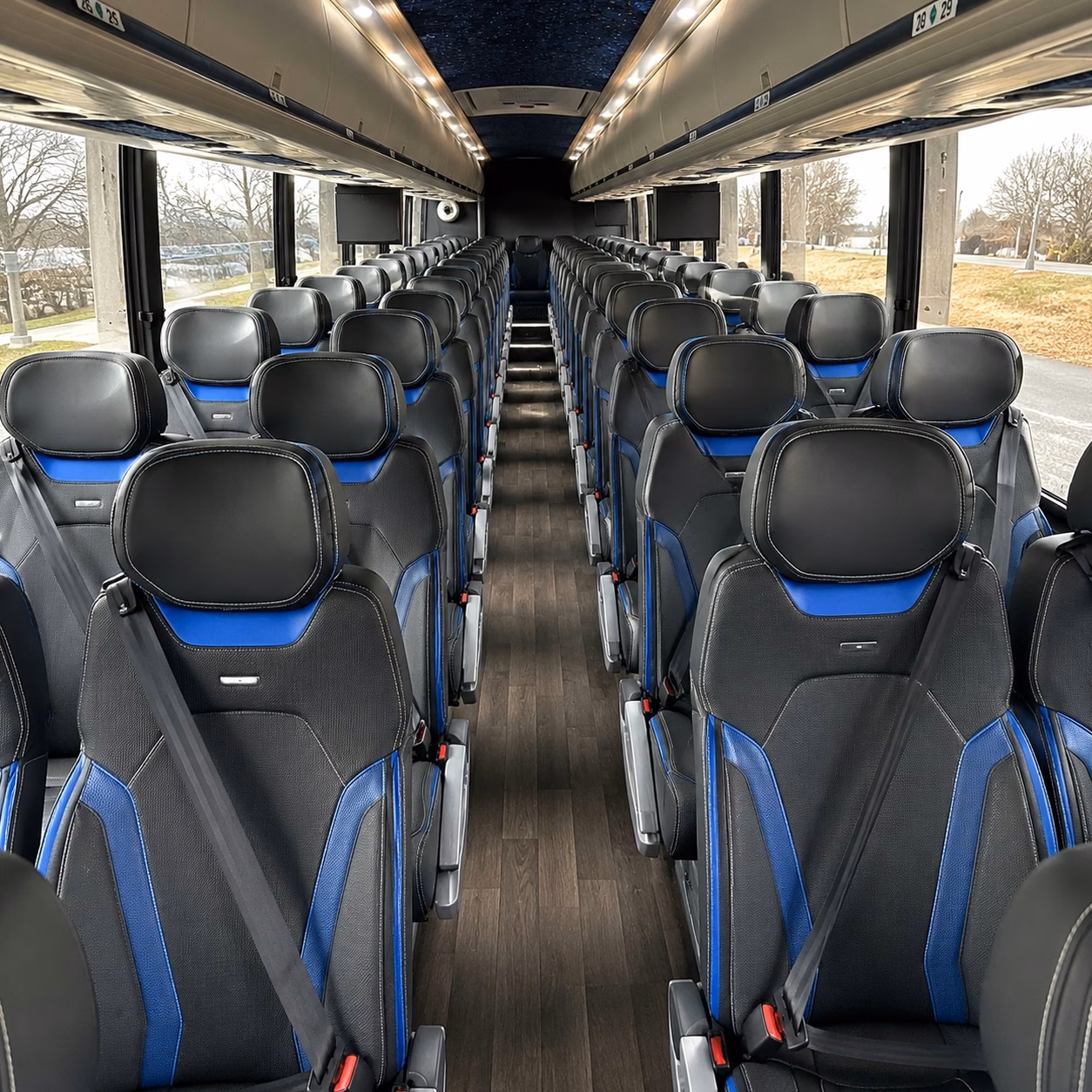 beaumont charter bus rental interior