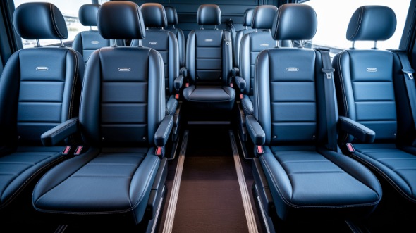 beaumont sprinter van with driver inside