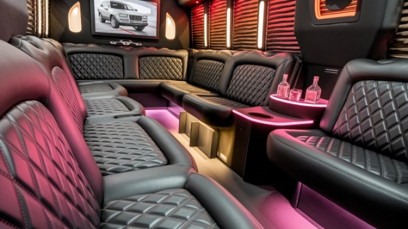 party bus rental interior beaumont