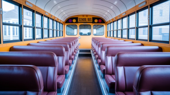 school bus rental interior beaumont